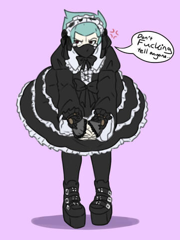 Kagami in Gothic Lolita