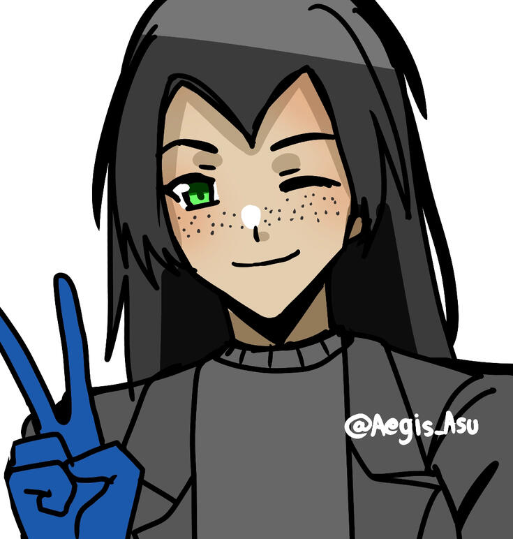 Long Hair Naoki Sketch